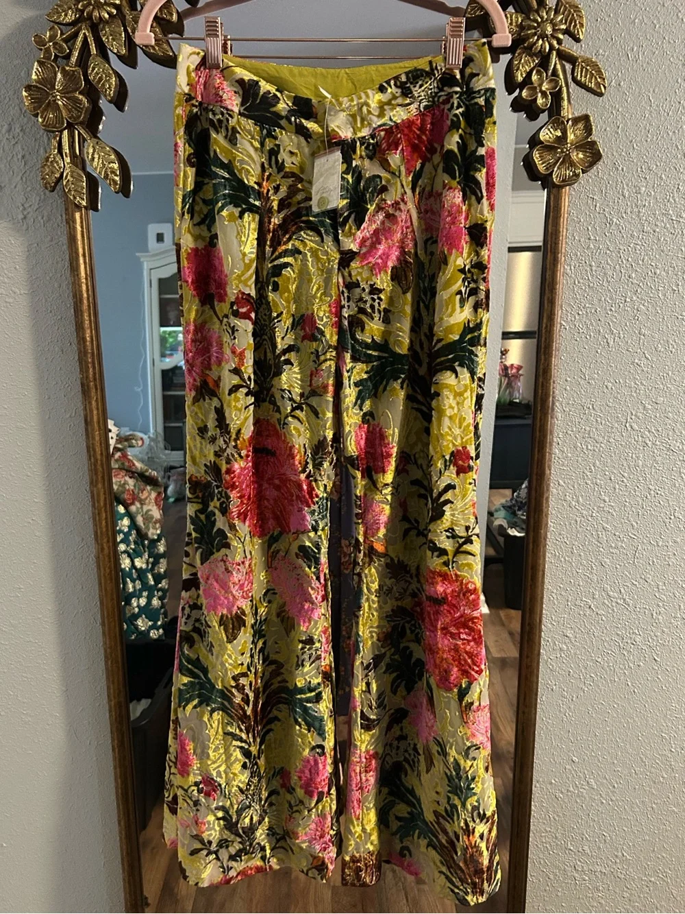 Free People Nightsky Burnout Velvet Pants
